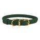 Round Leather Dog Collar (Crazy Horse) - green