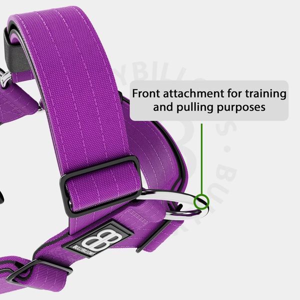 Шлея анатомічна TRI-Harness Anti-Pull - фіолетова S BullyBillows фото