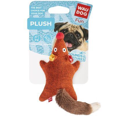 WAUDOG Fun Plush Fox Dog Toy, S (4&times;14 cm)