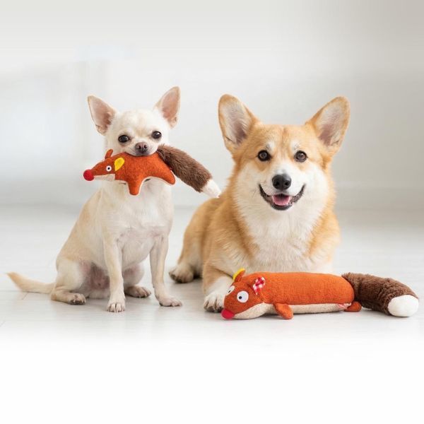 WAUDOG Fun Plush Fox Dog Toy, S (4&times;14 cm)