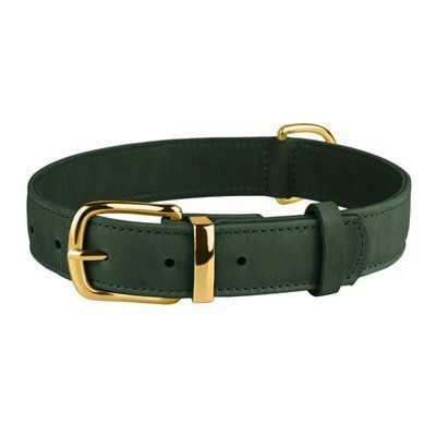 Crazy Horse - Leather Collar - green