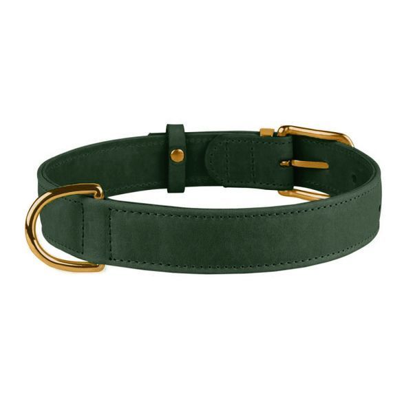 Нашийник із натуральної шкіри Crazy Horse - зелений Crazy Horse - Leather Collar - green фото