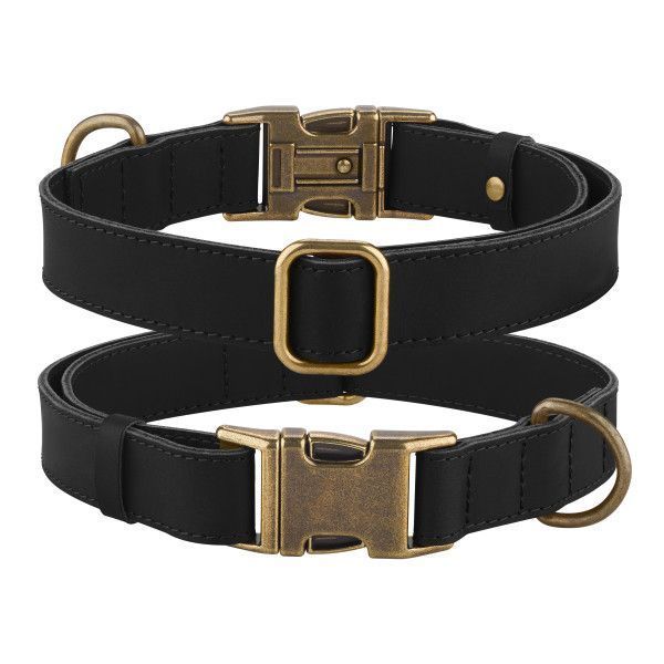 Нашийник Bronzedog Antiq - чорний Bronzedog Antiq Collar - black фото