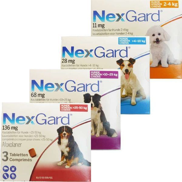 NEXGARD (1 tablet) Chewable flea & tick tablet for dogs 4&ndash;10 kg