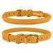 Round Leather Dog Collar (Crazy Horse) - gold