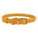 Round Leather Dog Collar (Crazy Horse) - gold