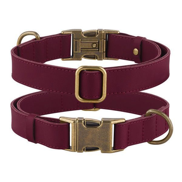 Bronzedog Antiq Collar - burgundy